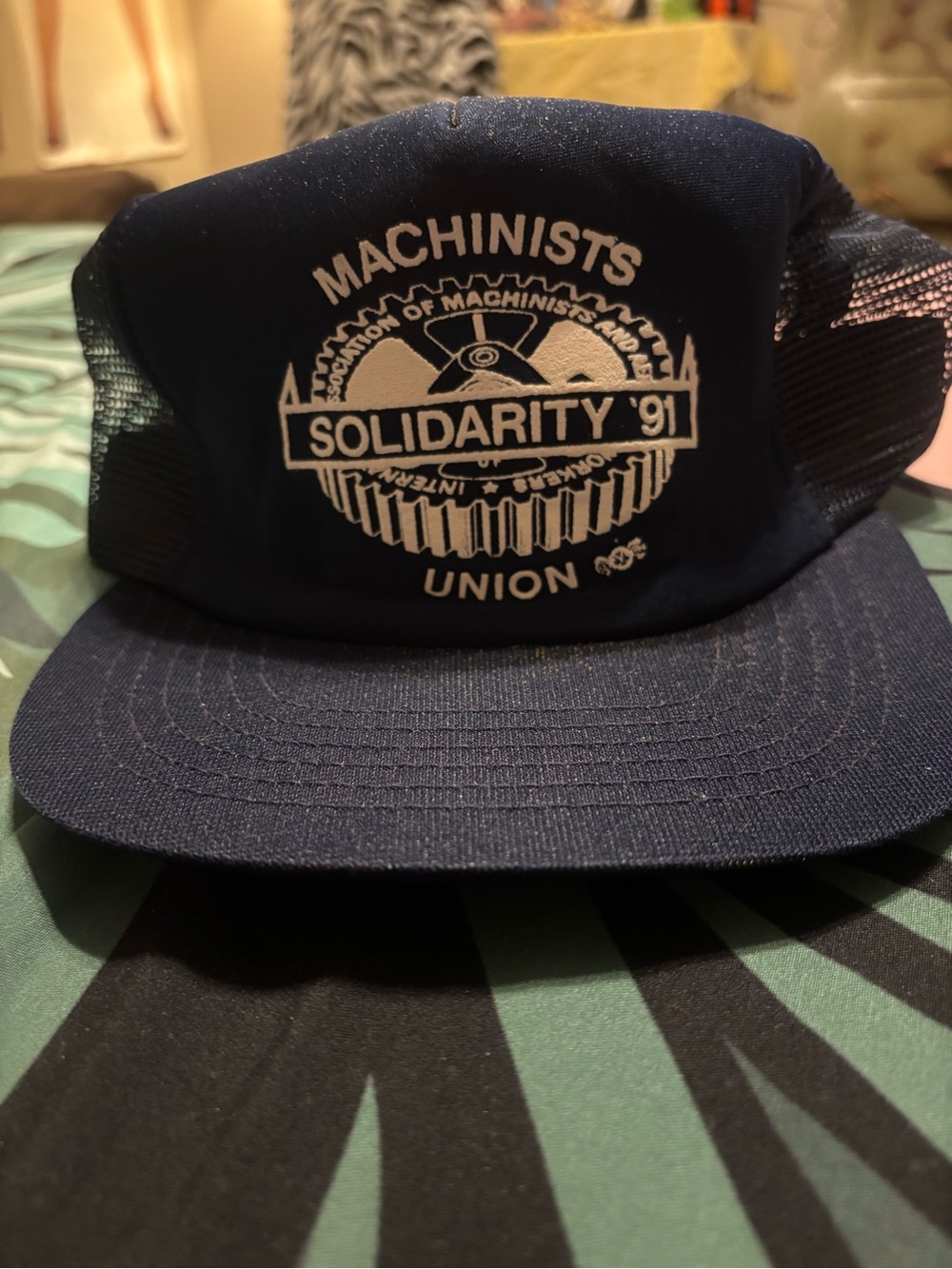 Solidarity '91 Machinists Union Navy Trucker Cap